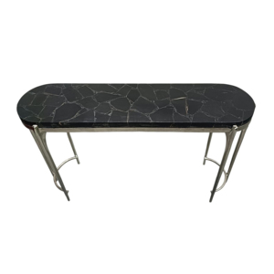 Tavolo Console Moderno con Piano in Quarzo, Tavolino Stretto e Piccolo per Ingresso e Soggiorno - Product Image 3