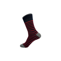 Premium en gros respirant tricoté rayé vague drapeau motif coloré équipage chaussettes Style décontracté pour hommes