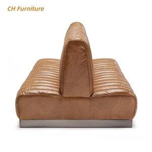 Banquette de restaurant personnalisable, superposée des deux côtés, en cuir marron <span class=keywords><strong>vintage</strong></span>, pour <span class=keywords><strong>club</strong></span> et café - Product Image 4
