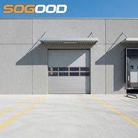 Porte sectionnelle industrielle automatique à levage, en acier, étanche, moderne, pour entrepôt, logistique d'usine personnalisée
