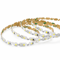 Strip LED Zigzag Berkualitas Tinggi 6.5MM 12W/M, Dapat Dibengkokkan Bentuk Z, CRI 80 DC12V 120 LED, Harga Pabrik, SMD2835 Putih Hangat 5m, Laris Terjual