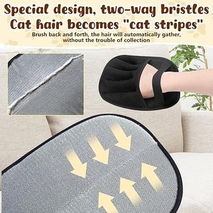 Newly Five-Finger Electrostatic Pet Hair Removal Glove Reusable Tool for Cats Dogs Effective Cleaning Bathing - Product Image 6