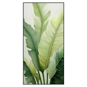 Hand Painted Oil <b>Painting</b> Banana Leaf Art 3D Visual Effect Wall Hanging <b>For</b> Living Room Entryway Decor With <b>Frame</b> - Product Image 5