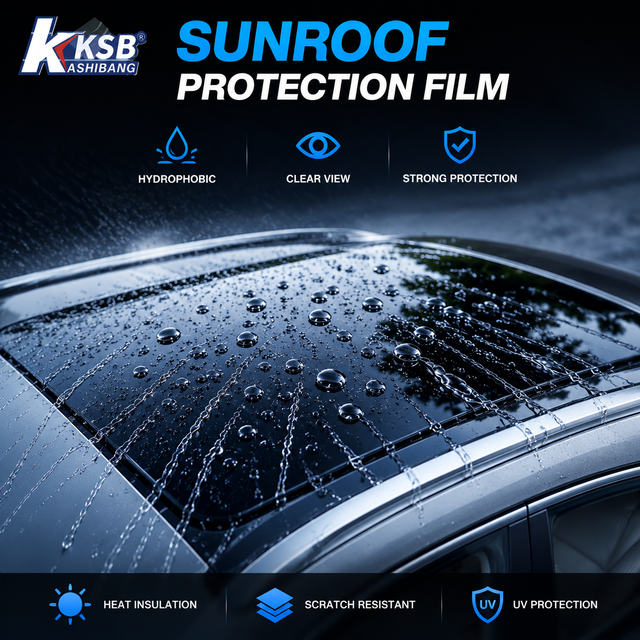 Sunroof Protection Film Hydrophobic Heat Insulation UV 99% Solar Control Easy Install VLT 20%