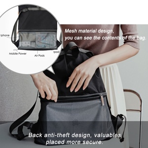 Sac à dos extra large en polyester avec cordon de serrage, imperméable, réutilisable, pour le shopping, impression par sublimation, sac fabriqué en gros - Product Image 5