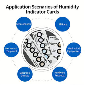 Cartão Indicador de Umidade 5%~60% Revestido de Resina Descartável para Embalagens Logísticas, Testador de Grande Capacidade (200 Peças) - Product Image 3
