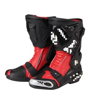 Nouvelles bottes de moto de course résistantes à l'usure, bottes longues, bottes de route, bottes professionnelles pour motards avec semelle en acier. - Product Image 1