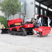 Motoculteur rotatif 25HP tracteur diesel Motoculteur rotatif charrue équipement agricole Rotation durable de l'engrenage Petit Motoculteur rotatif amphibie