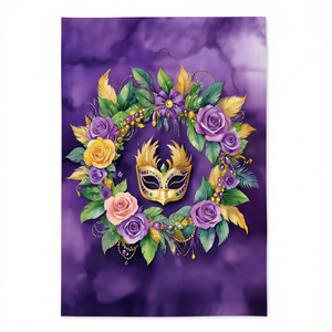 Guirlande de Mardi Gras, drapeau de jardin décoratif en tissu polyester, œuvre d'art pour la cour, bannière de patio, pour parterres de fleurs, différentes tailles - Product Image 1