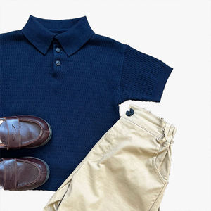 Camiseta Polo de Manga Corta para Niños, Estilo Veraniego, Moderno y a la Moda, Camiseta Polo de Punto para Niñas, Top Suave - Product Image 2