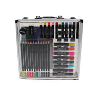 208 pièces enfants ensemble De Arte 208 pièces dessin plusieurs couleurs sûr coloration peinture Art ensemble avec planche à dessin