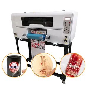 17" All in 1 Small UV PET Film Transfer Printing Machine Golden Foil Film Laminating 2 in 1 Gold A4 A3 UV Sticker DTF Printer