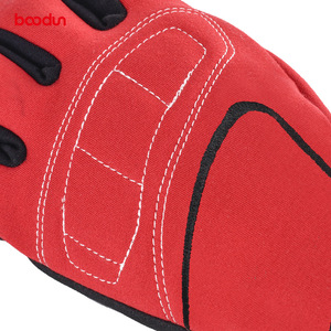 Guantes de carreras impermeables de microfibra antideslizantes resistentes al desgaste para hombres, ciclismo todoterreno, deporte, cross country, color rojo - Product Image 5