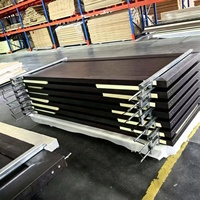 Porte intérieure en WPC, composite bois-plastique, préfabriquée, démontable, imperméable, résistante à l'humidité, matériau de construction pour l'exportation