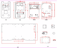 Boîte métallique réglable en aluminium inoxydable, idéale pour conception de placards, panneaux, Fabrication, sur mesure, 1 unité