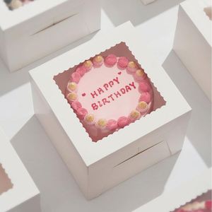 Cajas para Pasteles, Contenedor Desechable para Transporte de Pasteles, Cajas Blancas para Panadería con Ventana Grande para Galletas, Tartas, Cupcakes y Repostería - Product Image 2