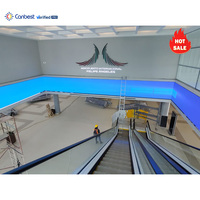 Écran LED d'affichage vidéo mural fixe intérieur carré de 500*500 mm, pilier à 90 degrés, empilable, panneau mural monté, armoire