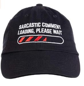 Gorra de béisbol con sarcasmo para hombres y mujeres, gorro de béisbol color negro con mensaje de sarcasmo - Product Image 1