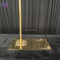 Décoration de table MILE en vente directe d'usine, centre de table de mariage en cristal, acrylique et métal doré