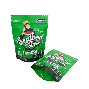 LT Kundenspezifischer Druck Wiederverschließbare Wiederverwendbare Gefrierbeutel mit Reißverschluss Matte Aluminiumfolie Standbeutel-Verpackung für Meeresfrüchte - Product Image 4