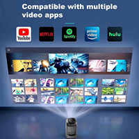Projecteur TS-1 Android 11 4K PRO 1200lm Full HD 2.4/5G WIFI et BT 140-130 pouces Home Cinema 1080P Mise au point manuelle