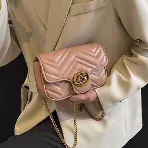 Bolso de diseñador de lujo, bandolera de moda para mujer, bolso de hombro con cadena de cuero PU - Product Image 3