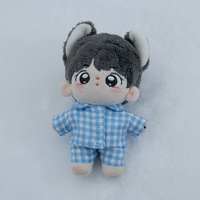 Ensemble pyjama chemise à carreaux 10cm 20cm, vêtements en tissu personnalisés avec logo pour poupées de 15cm, série Fantasy pour jouets en peluche