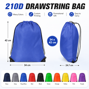 Bolsas de Compra Ecológicas, <span class=keywords><strong>Bolsa</strong></span> con Cordón de Nailon Impermeable, Mochila con Logotipo Personalizado, <span class=keywords><strong>Bolsa</strong></span> Deportiva con Cordón y Logotipo - Product Image 2