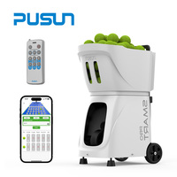 Machine à balles de tennis intelligente professionnelle Pusun, équipement d'entraînement automatique à commande par application, machine de tir de balles de tennis