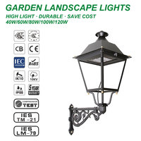 Extérieur IP66 Étanche Type Classique Dimmable rue lampe de jardin 40w -120W route Led Parking Post Top Jardin Lumière