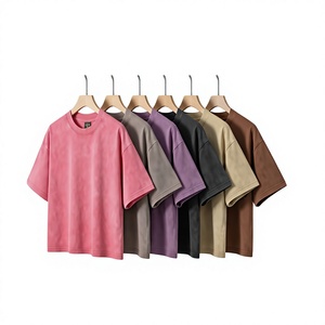 230G Washed Cotton Oversized T Shirt <b>Vintage</b> Crew Neck Custom Logo Print <b>Tee</b> for Men Streetwear - Product Image 2