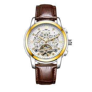 Nuovo Orologio da Uomo in Lega con Lancette, Grande <span class=keywords><strong>Volano</strong></span> Cavo, Meccanico Automatico, Doppio Calendario, Impermeabile, Luminoso, Autentico - Product Image 5