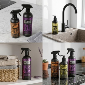 Bouteille en aluminium noir mat de provenance durable avec pulvérisateurs noirs pour nettoyant vitres de voiture sans traces – Vente en gros - Product Image 5