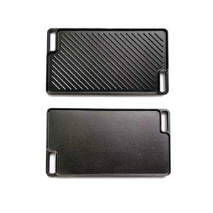 Hình chữ nhật gang 2-in-1 <span class=keywords><strong>Reversible</strong></span> nướng/griddles với xử lý nướng tấm Skillet cho gas phạm vi <span class=keywords><strong>Stovetop</strong></span> nướng mở lửa - Product Image 3