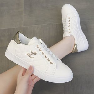 Nuove <span class=keywords><strong>Scarpe</strong></span> Sportive Bianche con Lacci Stile Coreano Estate 2025 per Donne, Sneakers Basse Casual per Corsa, Autunno Primavera Inverno - Product Image 4