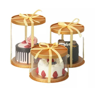 Vente en gros de boîte de boulangerie avec logo personnalisé imprimé fabricant pour fête d'anniversaire boîte d'emballage à gâteau en plastique