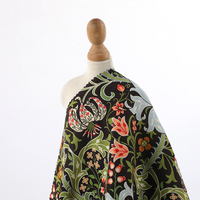 Impression numérique personnalisée haut de gamme, motif floral sur tissu uni 100% rayonne, léger et respirant, sur commande pour t-shirts