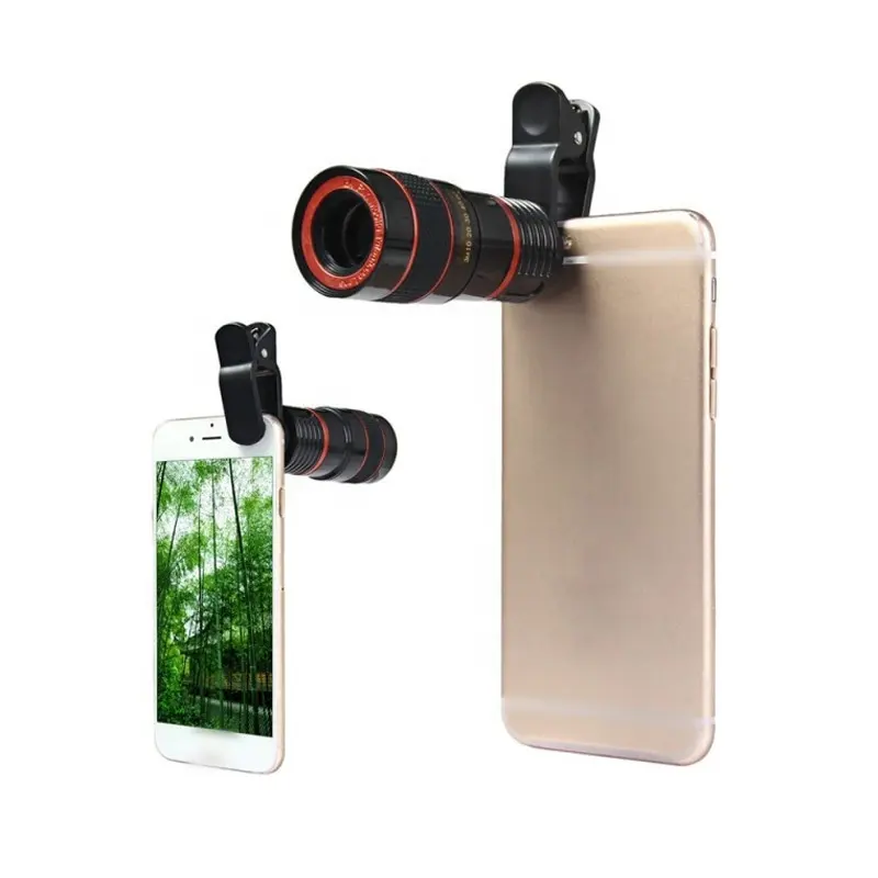 Universal Smart Lens 8X Zoom Detachable Clip On optical mobile phone telescope Camera Lens with holder for iPhone Samsung HTC LG