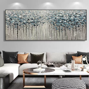 Pintura Decorativa Abstracta Pintada a Mano para Sala de Estar, Arte Mural de Lujo para el Fondo del Sofá, Aldea de la Pintura al Óleo de Dafen - Product Image 1