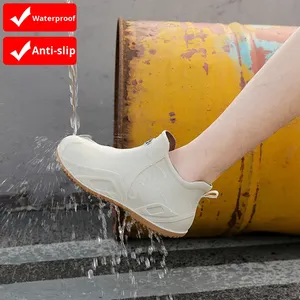 <span class=keywords><strong>GUZU</strong></span> Herren Neue Modische Langlebige Kurze PVC-Obermaterial Wasserschuhe Kostenloser Versand Outdoor Wasserdichte Rutschfeste Mesh-Regenstiefel - Product Image 2