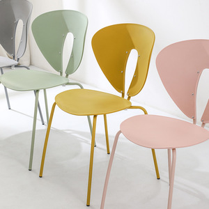 Dining Chair With <b>Backrest</b> Colorful Modern Design For Dessert Shop Commercial Use - Product Image 1