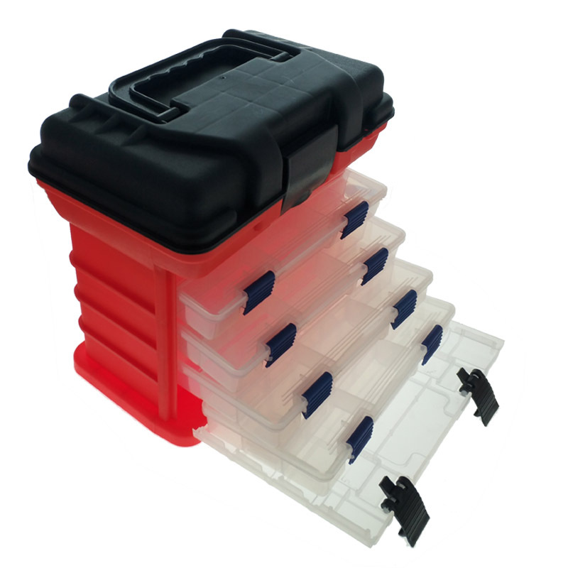 Мульти-функциональные 4 слоя большие пластиковые рыболовные снасти приманки ящики для хранения