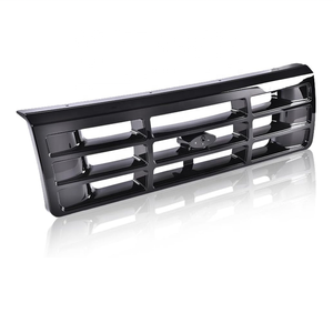 Parrilla Delantera Compatible con Bronco 1992-1996/<span class=keywords><strong>Ford</strong></span> F150 <span class=keywords><strong>F250</strong></span> F350 1992-1997, Cromado Platino con Emblema, Repuesto para Camioneta - Product Image 3