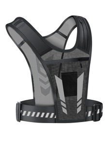 Chaleco Reflectante Fluorescente Amarillo AmpsafeX, Chaleco de Running Transpirable con Mochila de Hidratación en el Pecho, Ropa Deportiva para Hombre y Mujer - Product Image 3