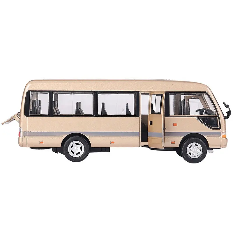 Diecast Đồ chơi xe Coaster van xe buýt mô hình Die Cast Xe Mô Hình 1:32 mô hình quy mô xe cho âm thanh và kéo trở lại Kid Quà Tặng