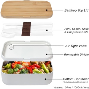 Contenedor de Alimentos Reutilizable Hermético y Ecológico de Acero Inoxidable 304, Lonchera con Tapa - Product Image 2