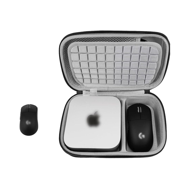 Brilliant Hard EVA Waterproof Case for Apple Mac Mini M4/M4 Pro & Space Mouse Accessories Black