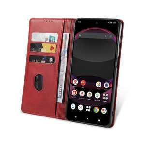 Coque de téléphone pour <span class=keywords><strong>SHARP</strong></span> <span class=keywords><strong>Aquos</strong></span> <span class=keywords><strong>R8</strong></span> <span class=keywords><strong>PRO</strong></span> avec fentes pour cartes portefeuille support en cuir PU Style livre couverture de téléphone portable - Product Image 3