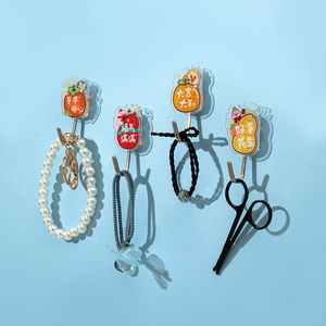 Crochets transparents en acrylique personnalisés en gros, sans perçage, motif anime mignon imprimé UV, style Feng Shui pour cuisine, salon et salle de bain - Product Image 3