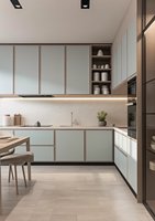 Ventes directes d'usine LKYT, armoires de cuisine modernes en bois de rose massif, design écologique, résistantes à l'eau, fonctionnalités multifonctionnelles